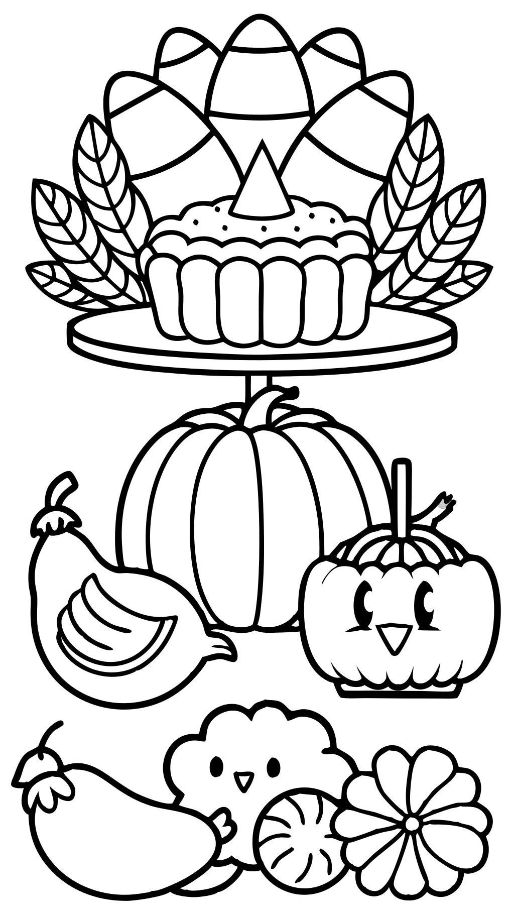 easy coloring pages printable thanksgiving